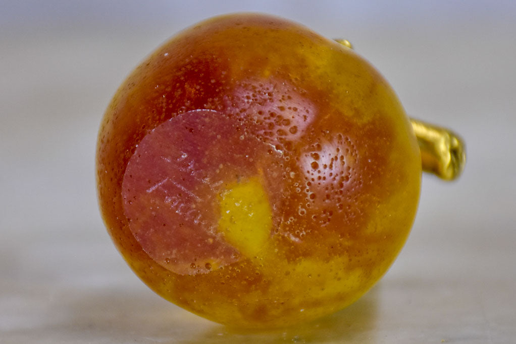 Original mid-Century Daum glass ornament of an apple
