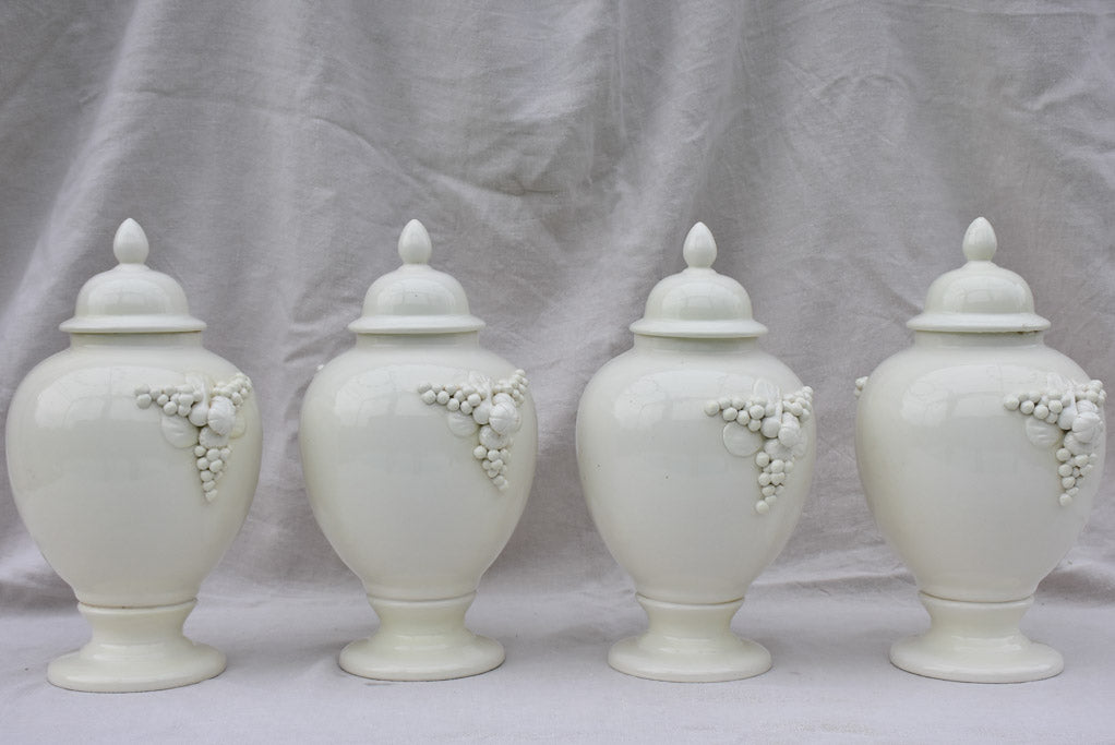 Four large early 20th Century Italian pharmacy jars