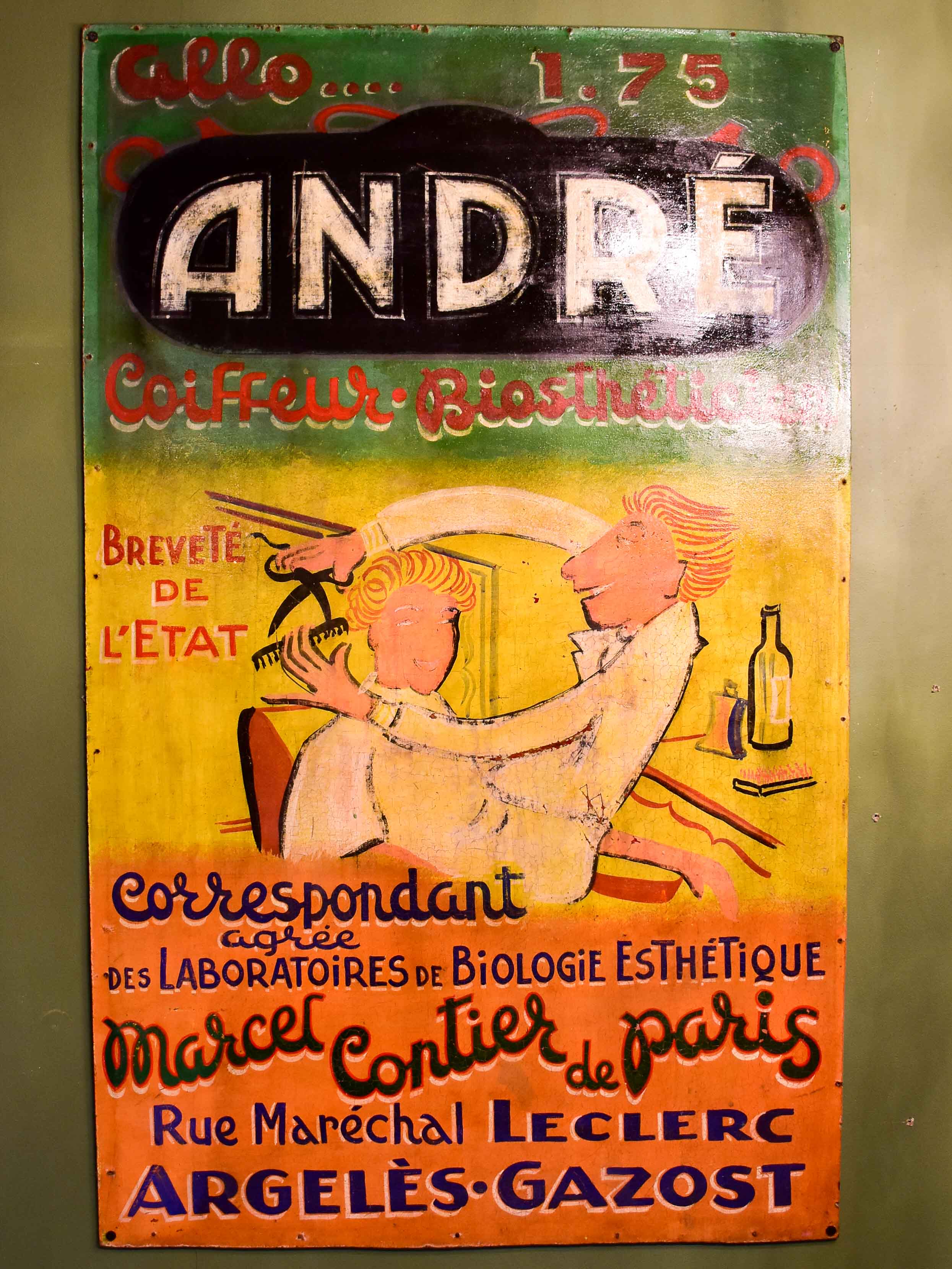 Vintage French poster from a haidresser