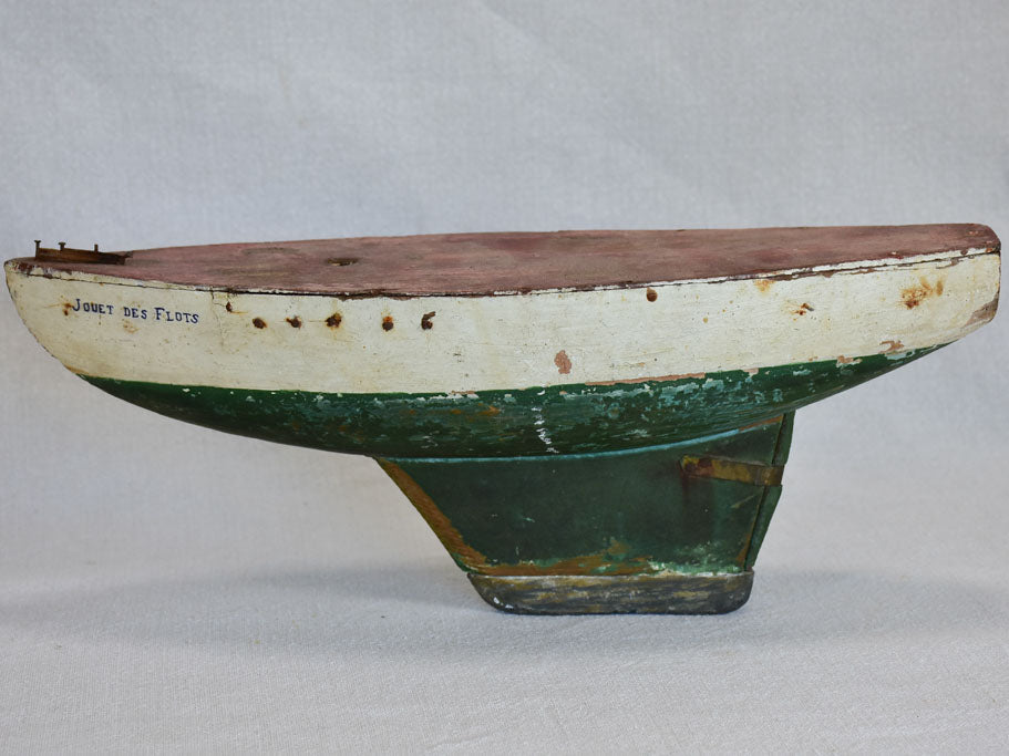 Early twentieth century wooden model boat toy