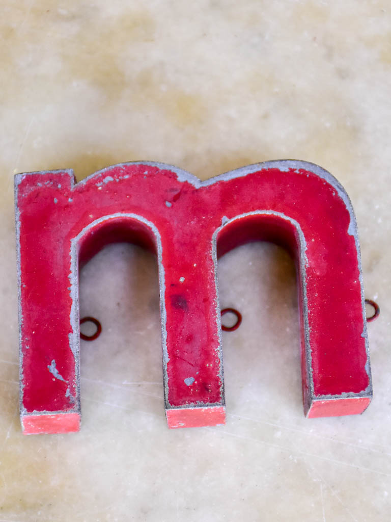 Antique French sign - zinc letters 'amusements'
