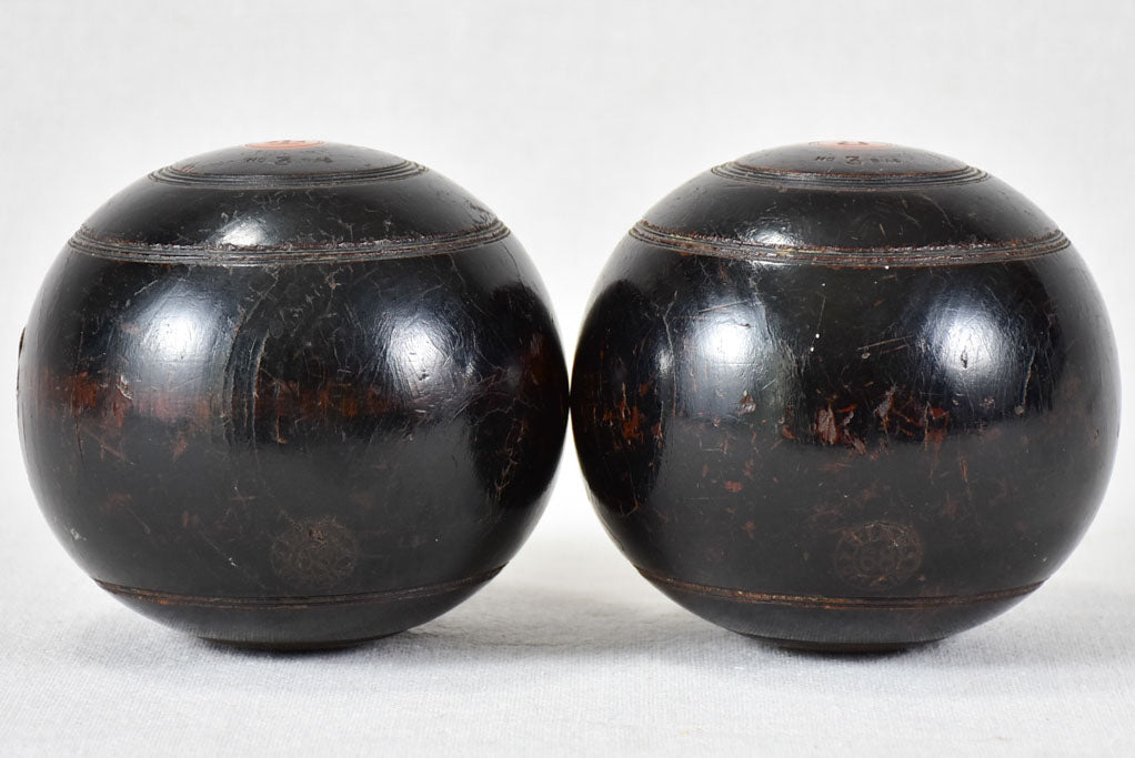 Antique English lawn bowls - RSC Thomas Taylor