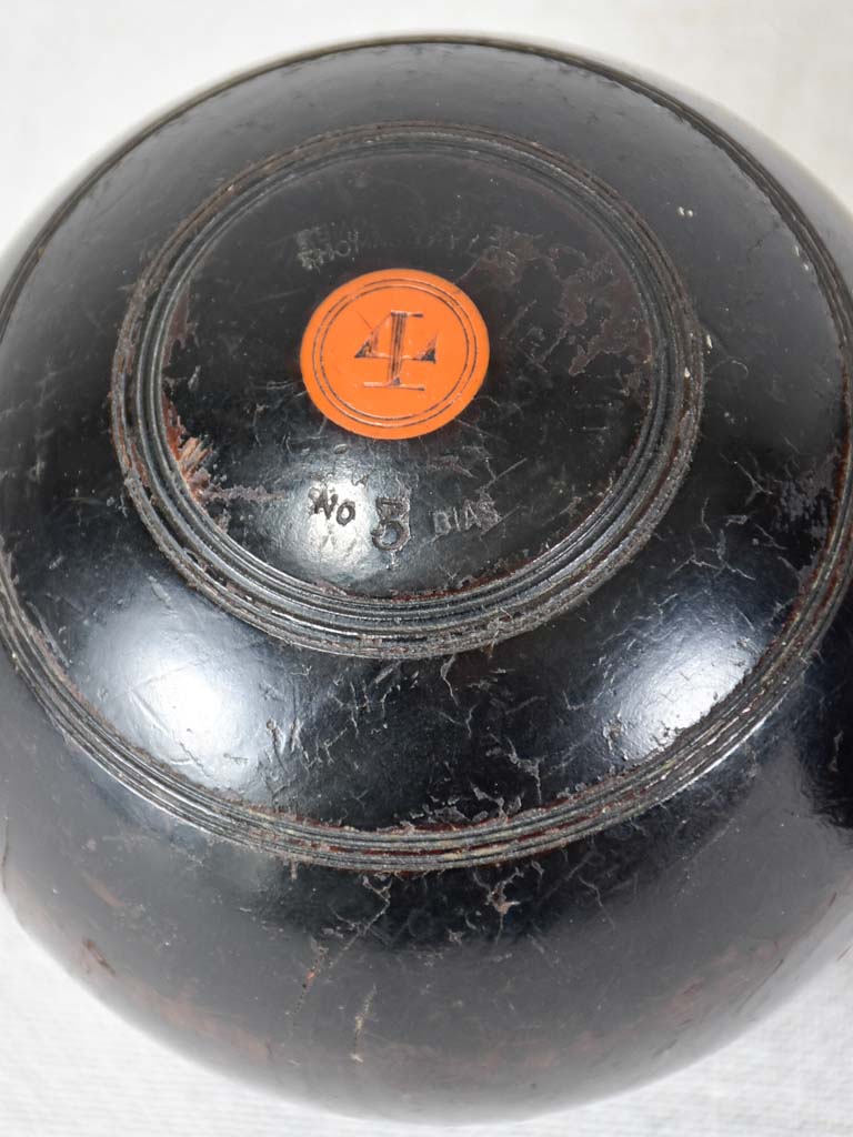 Antique English lawn bowls - RSC Thomas Taylor