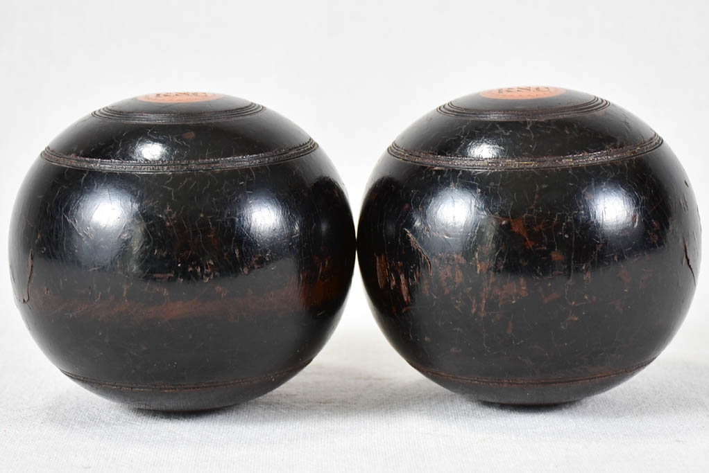 Antique English lawn bowls - RSC Thomas Taylor