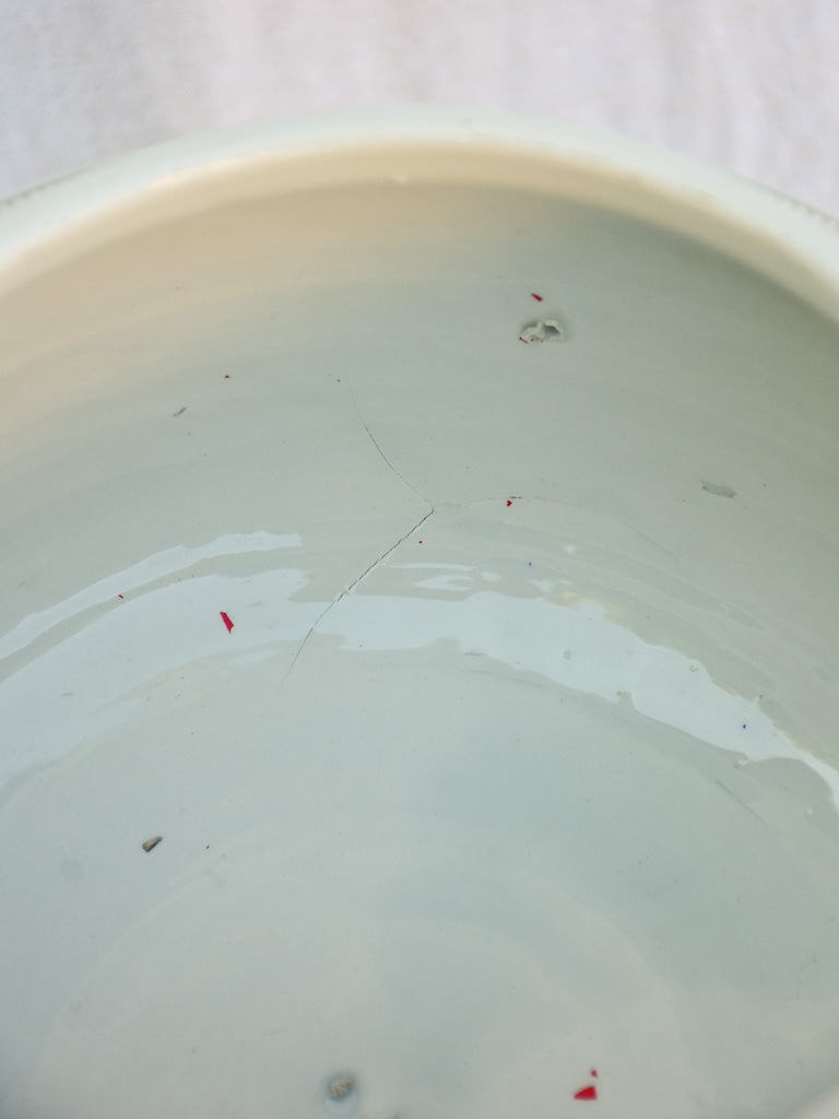 Antique Italian soup tureen with lions head motifs 16¼"