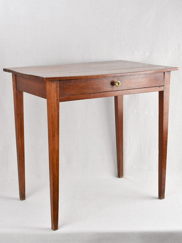19th century desk / side table with drawer & tapered legs
