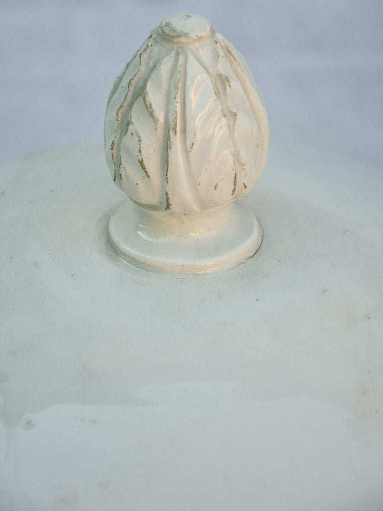 Antique Italian soup tureen with lions head motifs 16¼"