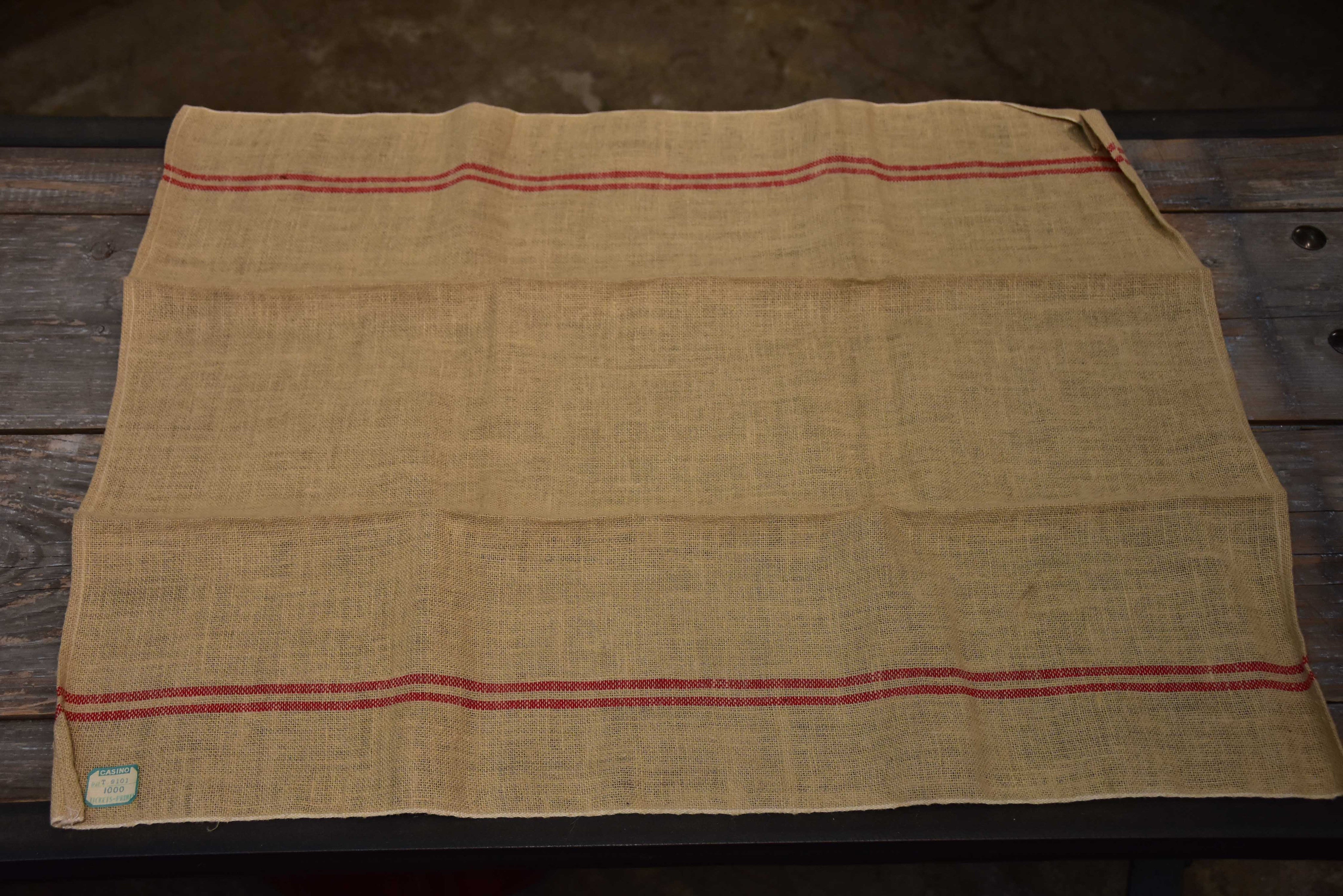 Vintage French linen tea towel – casino