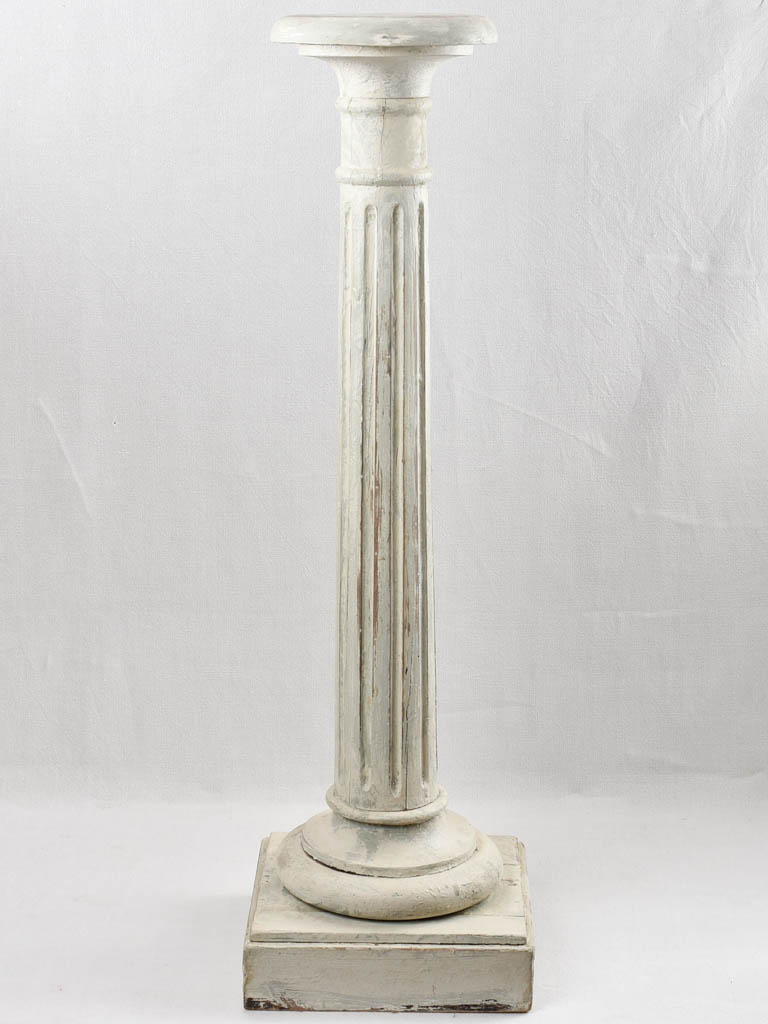 19th century presentation pedestal with distressed patina 44"