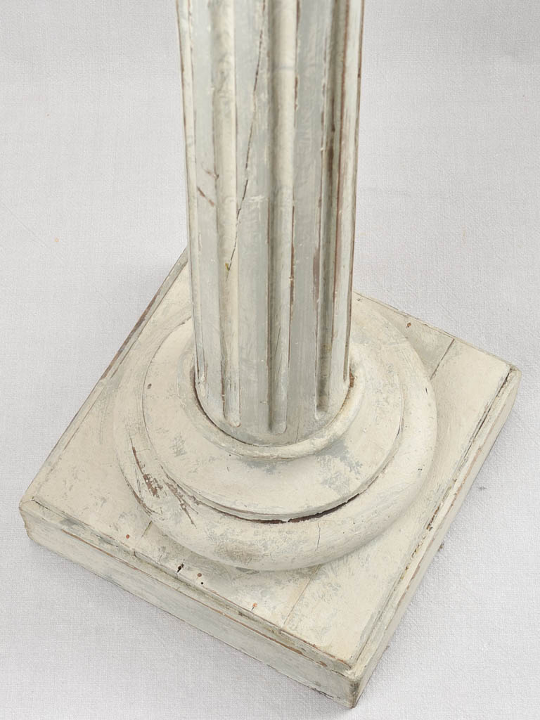19th century presentation pedestal with distressed patina 44"