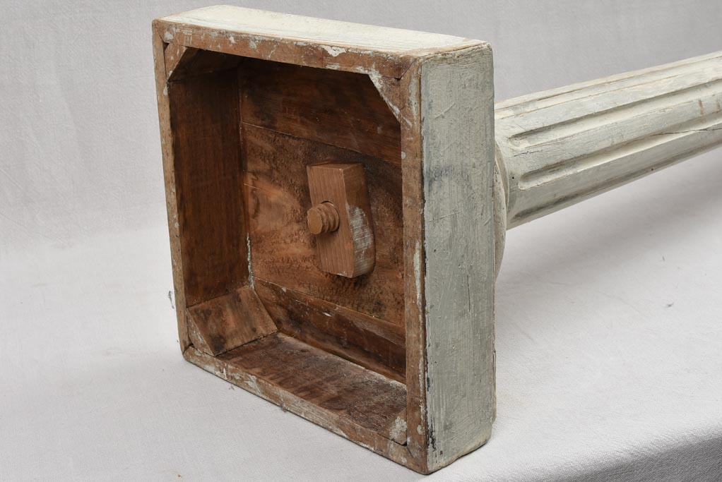 19th century presentation pedestal with distressed patina 44"