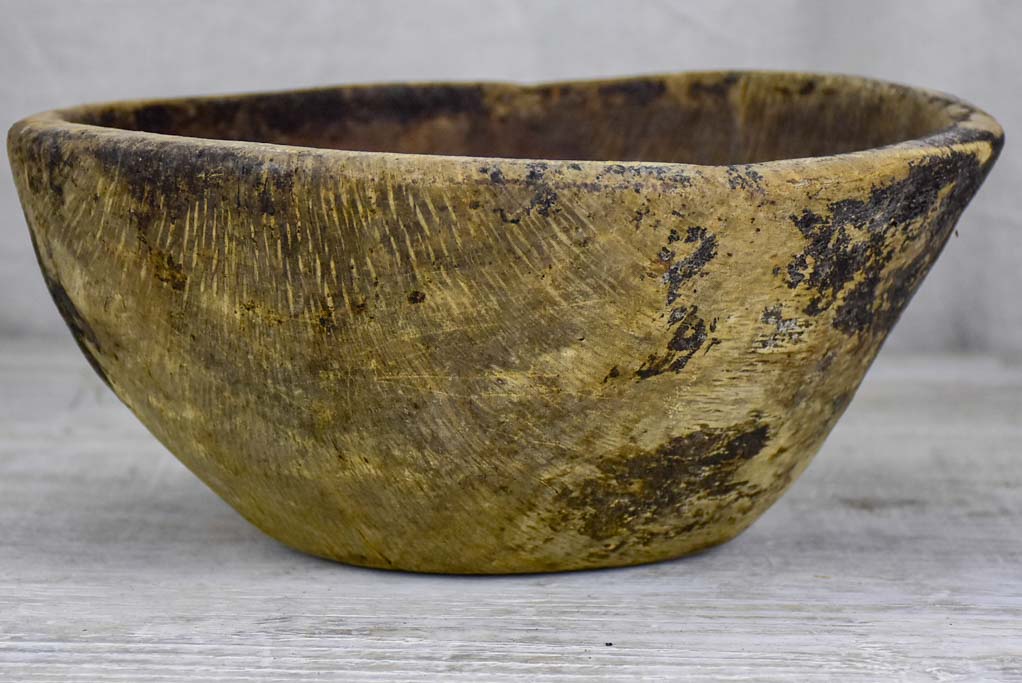Primitive wooden bowl from south west France