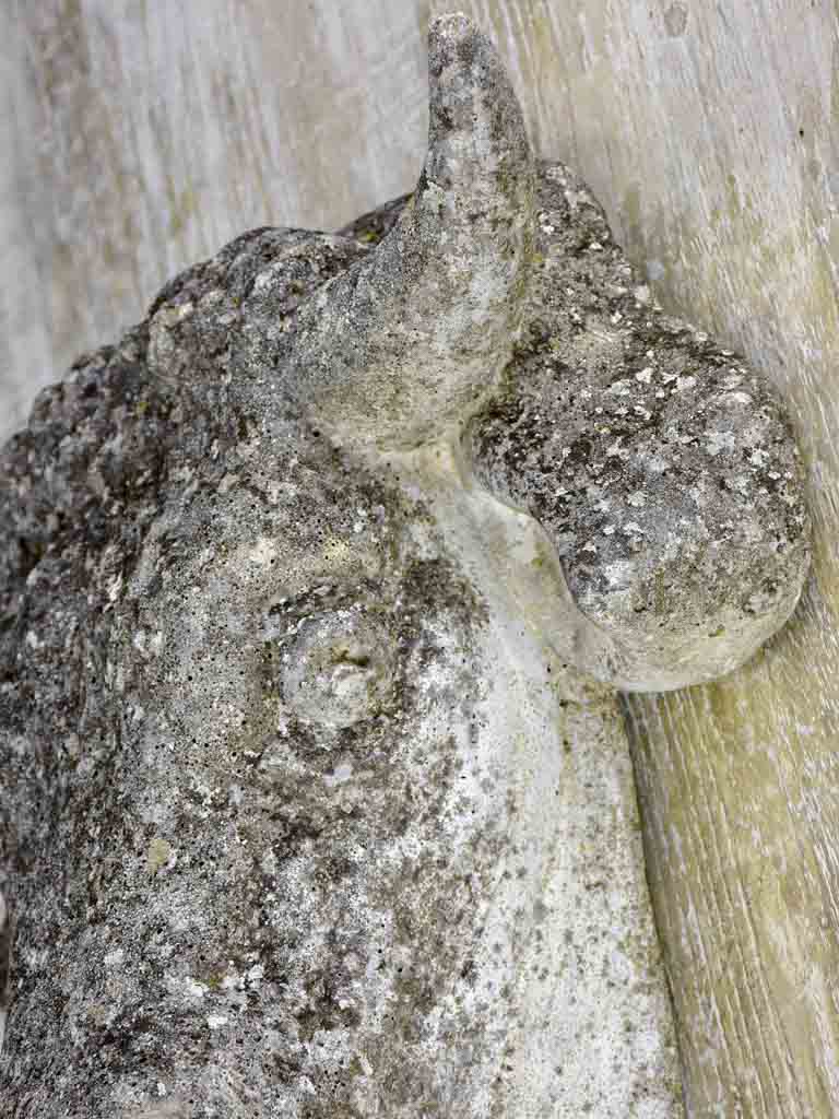 Reconstituted stone cow's head - 1940's. 17¾"