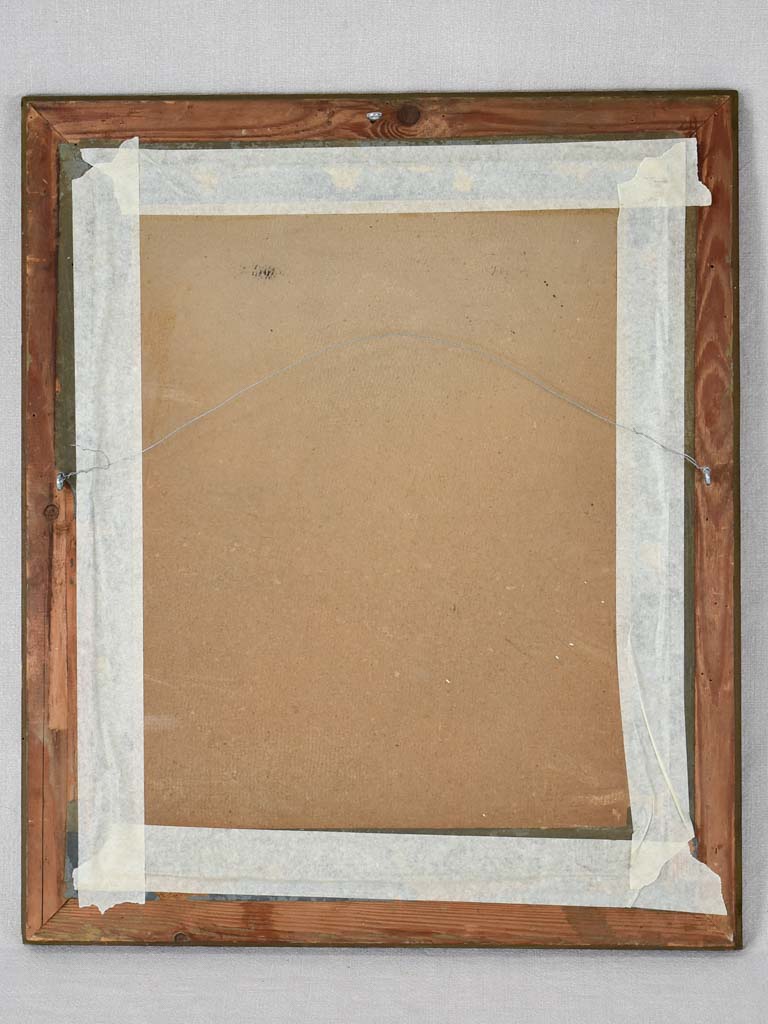 Napoleon III portrait frame - sage green and gold 11½" x 15¼"