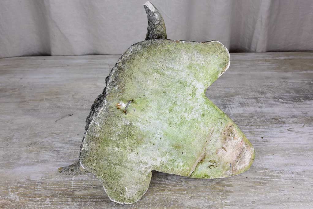 Reconstituted stone cow's head - 1940's. 17¾"