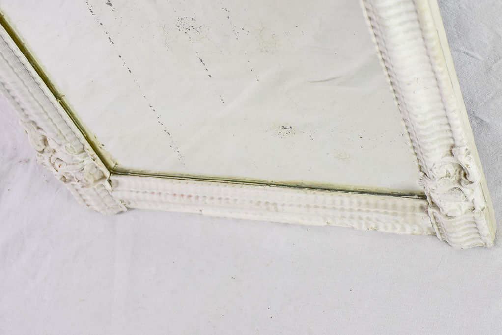 Early 19th Century French mirror with beige ribbed frame 28¼" x 36½"