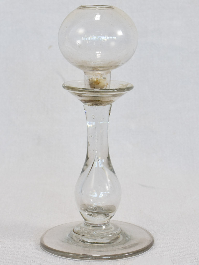 Antique French magnifying oil lamp loupe for lacework 9½"