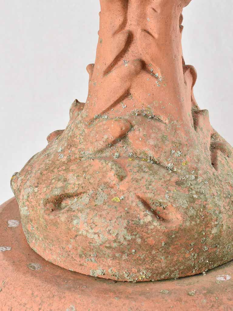 Antique French terracotta lightning rod - 19th century 33"