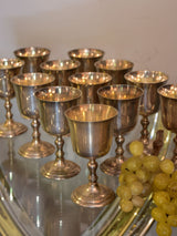 Luxurious Silvered French Wine Glasses