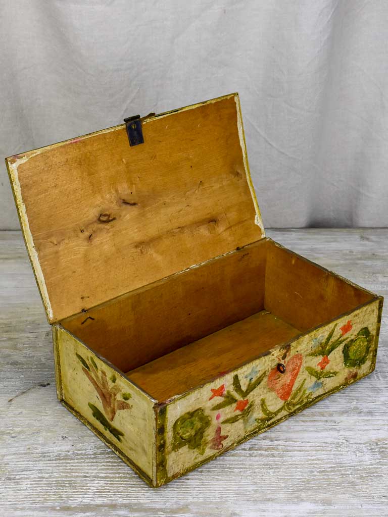 18th Century hand painted French marriage chest