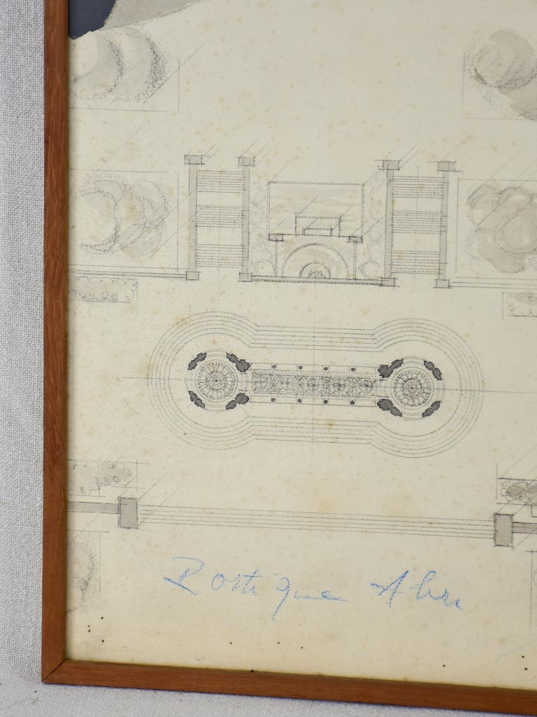 Nineteenth-century pencil and ink design