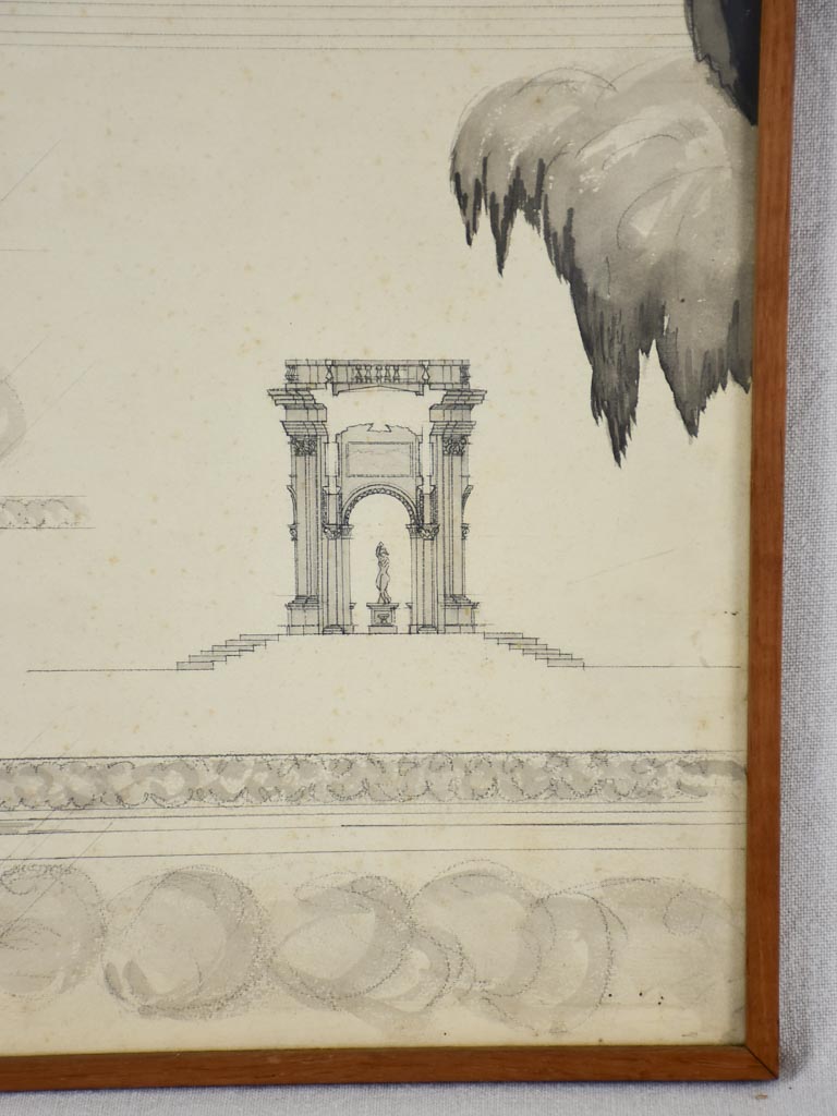 Idealys architectural paper drawing, reframed