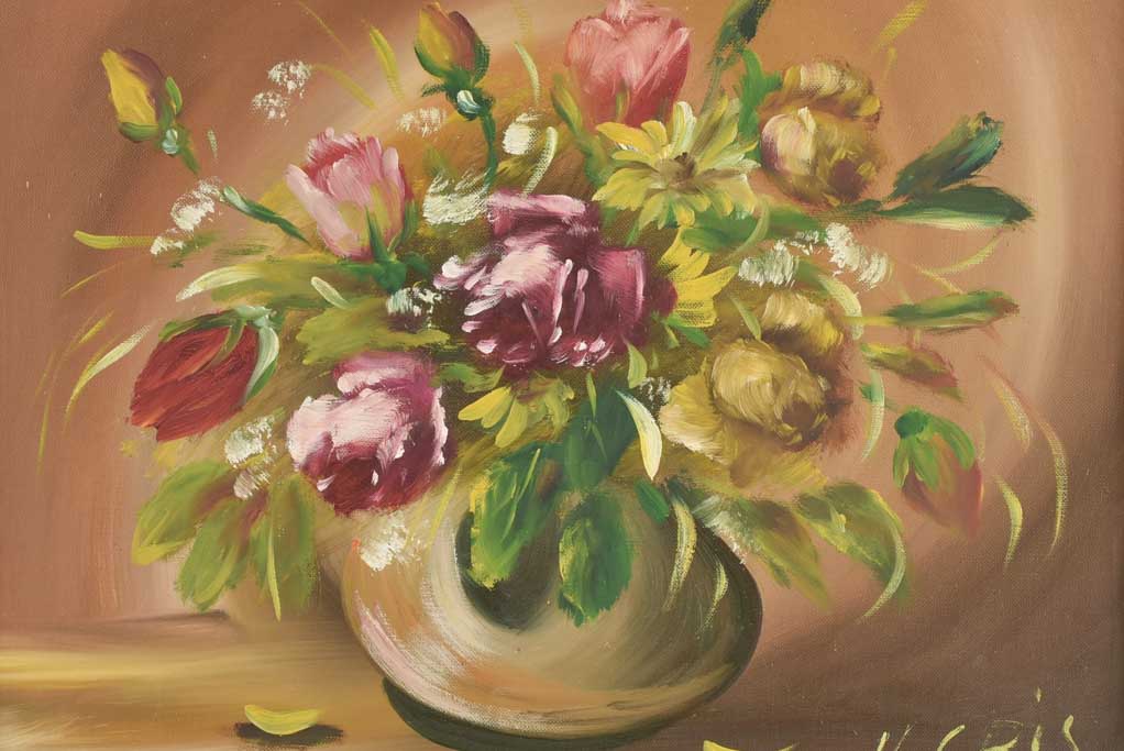 Floral still life - summer bouquet of roses 20½" x 24½"