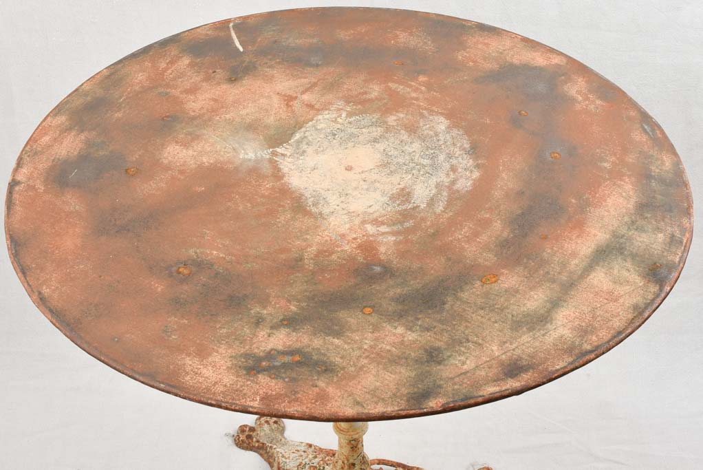 35" diameter antique French garden table - metal