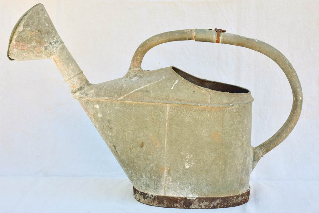 Large antique French zinc watering can - L'ideal