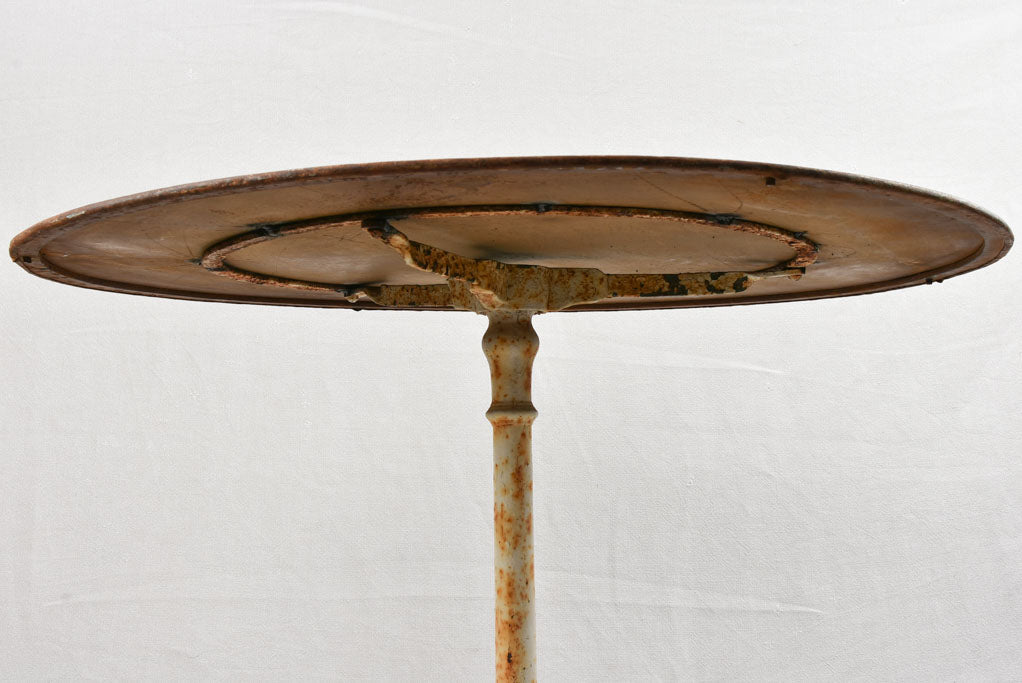 35" diameter antique French garden table - metal