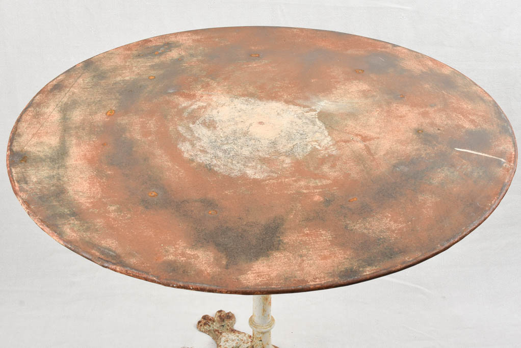 35" diameter antique French garden table - metal