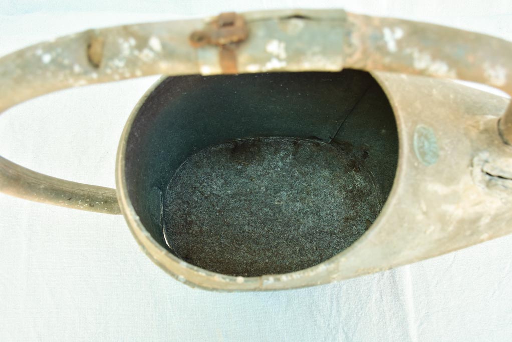 Large antique French zinc watering can - L'ideal