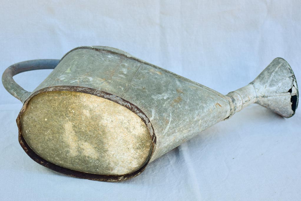 Large antique French zinc watering can - L'ideal