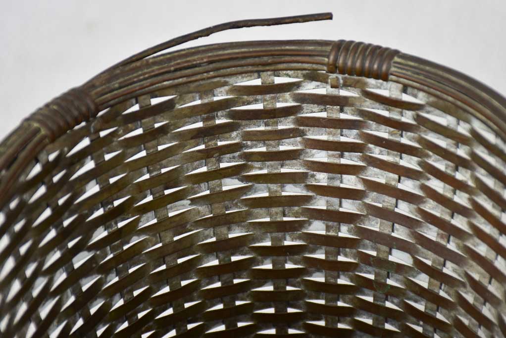 Pair of silver plate metal baskets / cachepots
