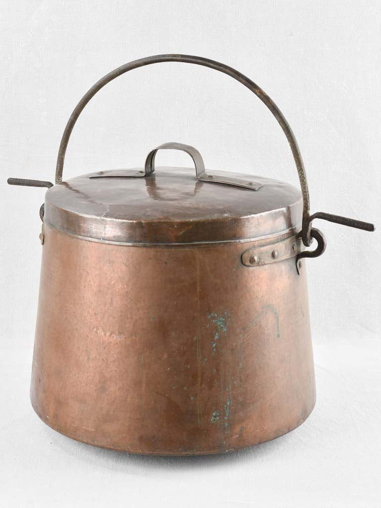 19th century copper cooking pot
