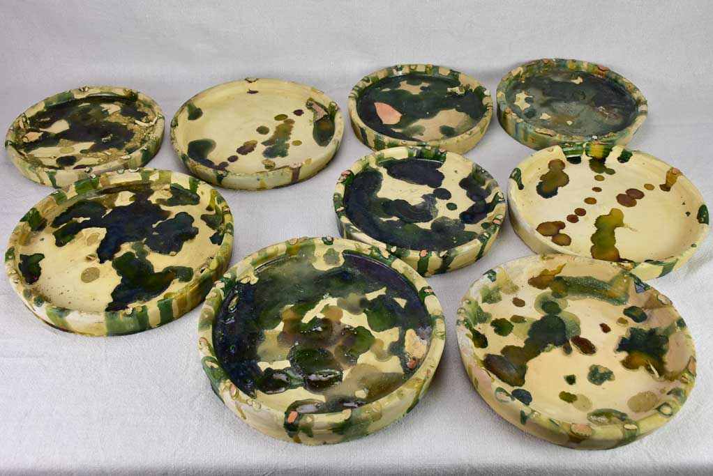 Collection of nine vintage potter's samples / cachepots