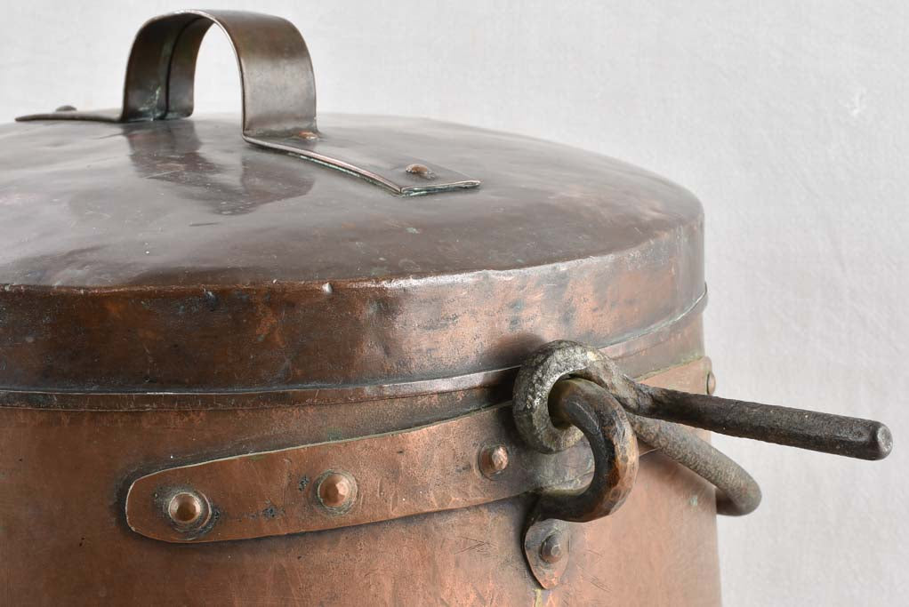 19th century copper cooking pot