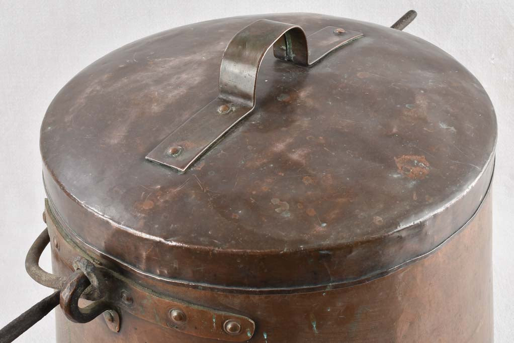 19th century copper cooking pot