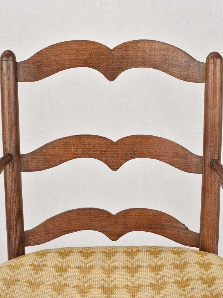 Pair of Provençal armchairs with straw seats