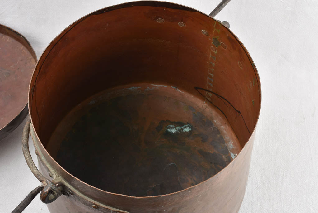 19th century copper cooking pot