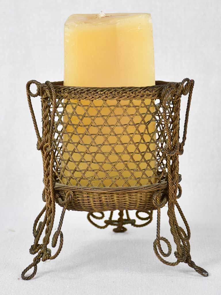 Basket, woven metal, Napoleon III, 6¼"