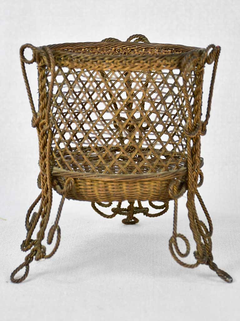 Basket, woven metal, Napoleon III, 6¼"