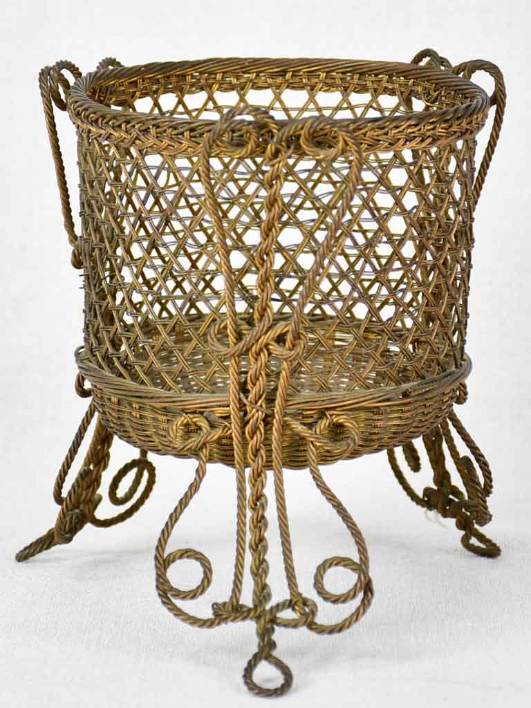 Basket, woven metal, Napoleon III, 6¼"