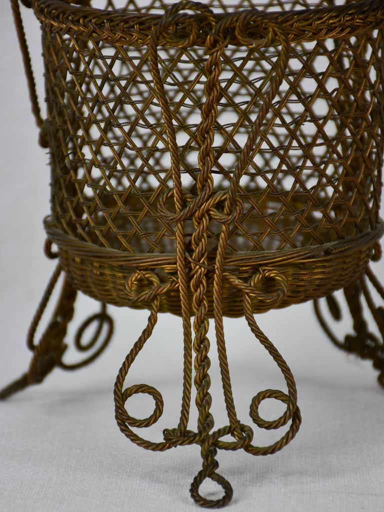Basket, woven metal, Napoleon III, 6¼"