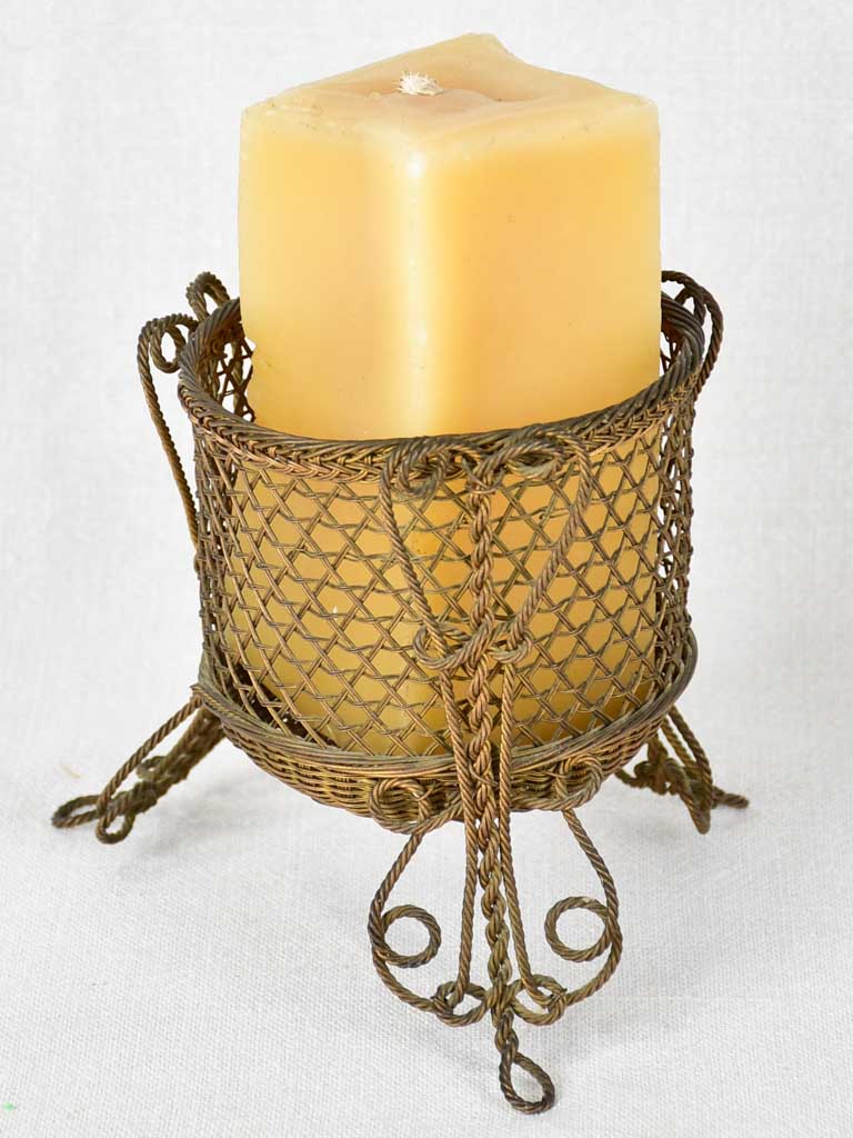 Basket, woven metal, Napoleon III, 6¼"