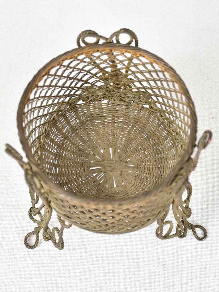 Basket, woven metal, Napoleon III, 6¼"