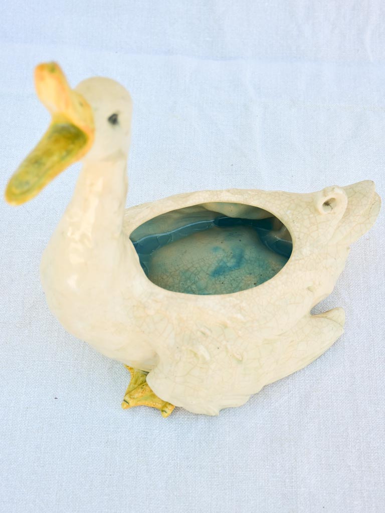 Ceramic sculpture of vintage duck