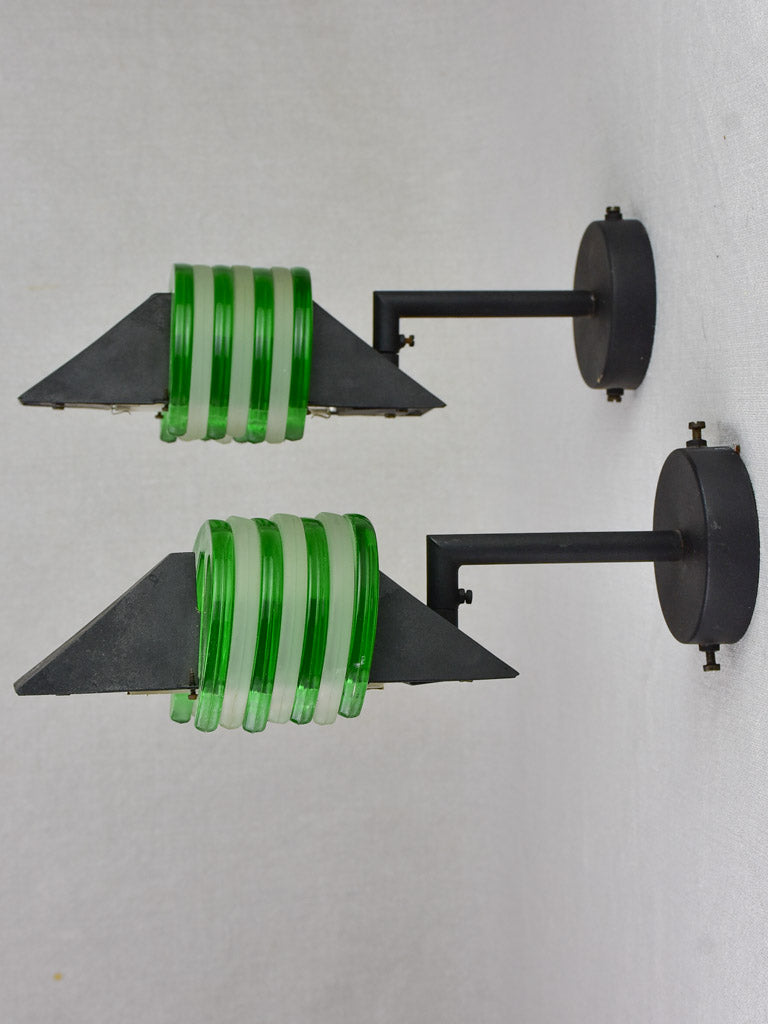Pair of adjustable appliques - Italian Murano glass branded Mazzega