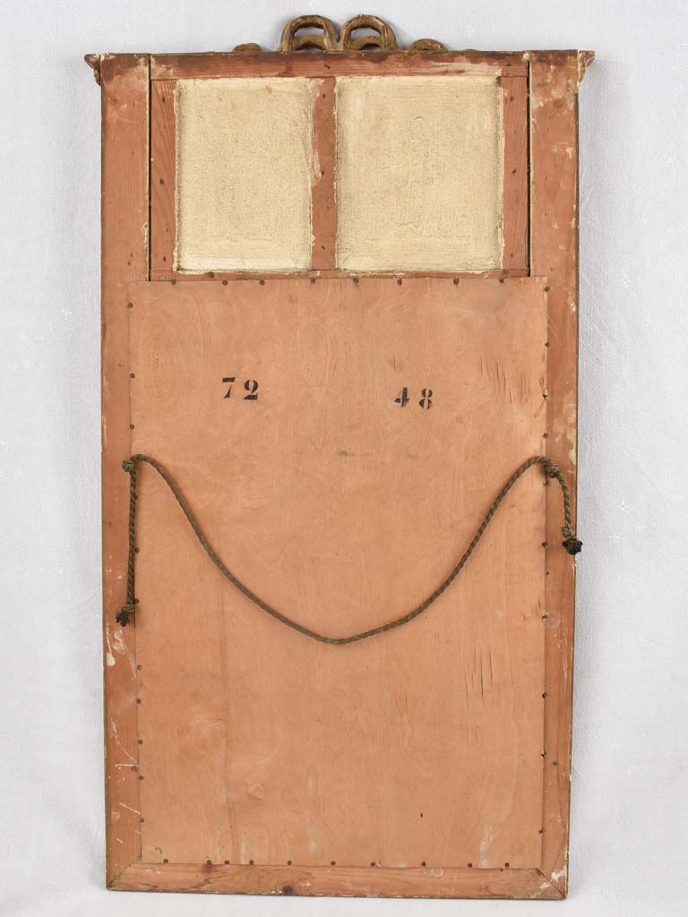 Antique French trumeau mirror - gold 47¼" x 26½"