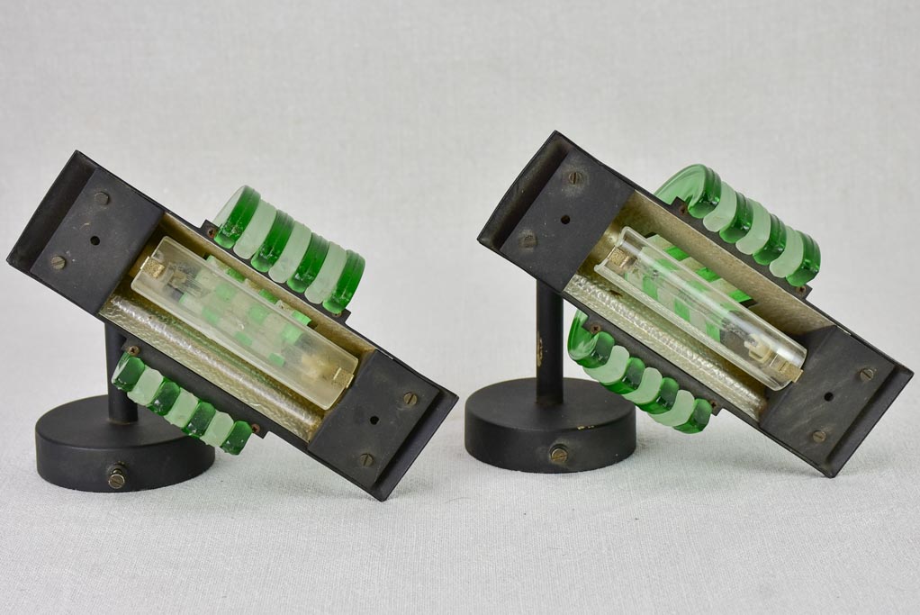 Pair of adjustable appliques - Italian Murano glass branded Mazzega